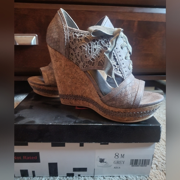 Not Rated Adia Wedge Sandals - Picture 1 of 6